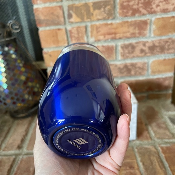 NIB Sunwill Set of 2 Sapphire Blue Wine Tumblers - Picture 3 of 6